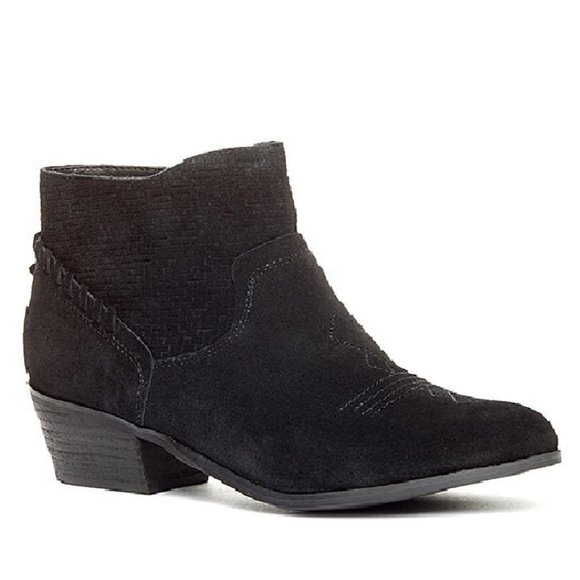 NIB Yellowbox Black Suede Pueblo Bootie, 8.5 - Picture 2 of 6